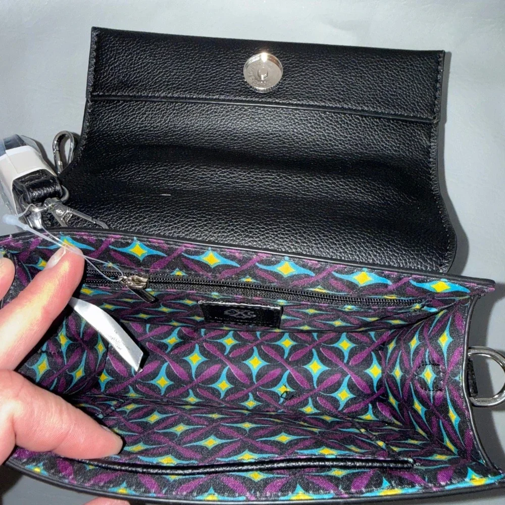 CXL by Christian Lacroix Jardin Black Braided Handle Crossbody Bag NWT